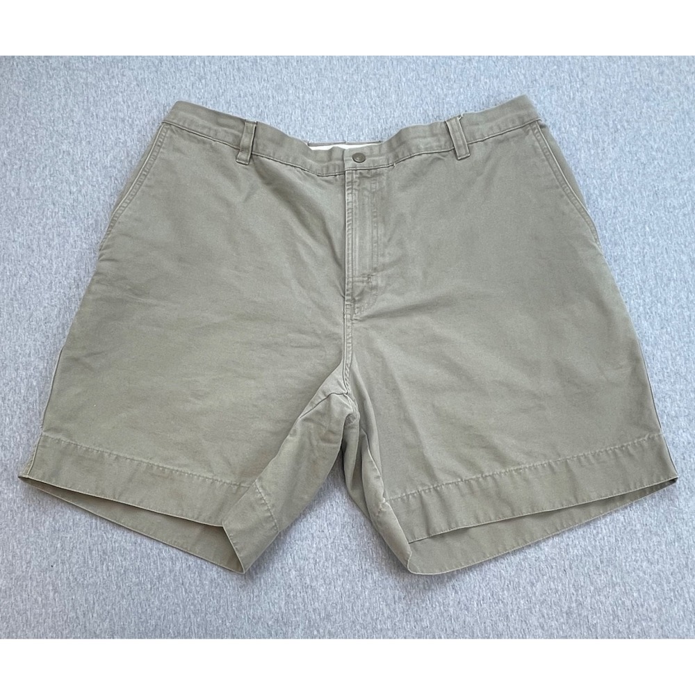 Columbia Shorts Mens 40 Beige 100% Cotton Flat Front Active Outdoor 8" Inseam